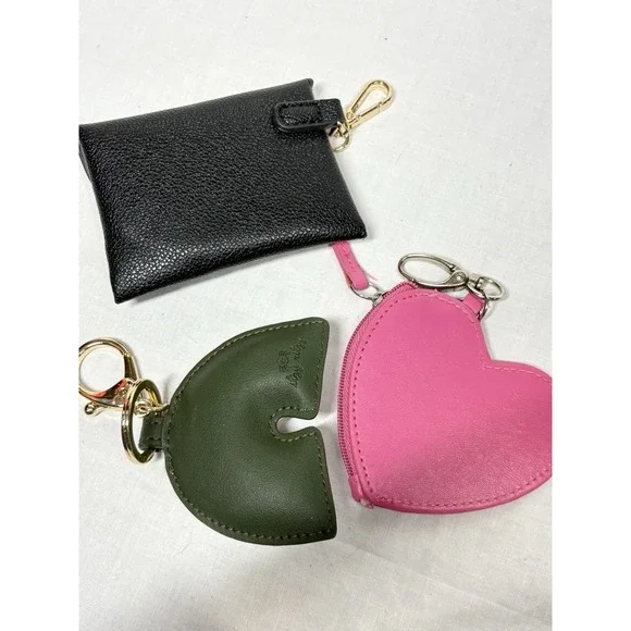 Lot of 3 Keychains Mini Coin Purses Itzy Ritzy Rainbow Bath and Body Works Heart - Picture 5 of 7